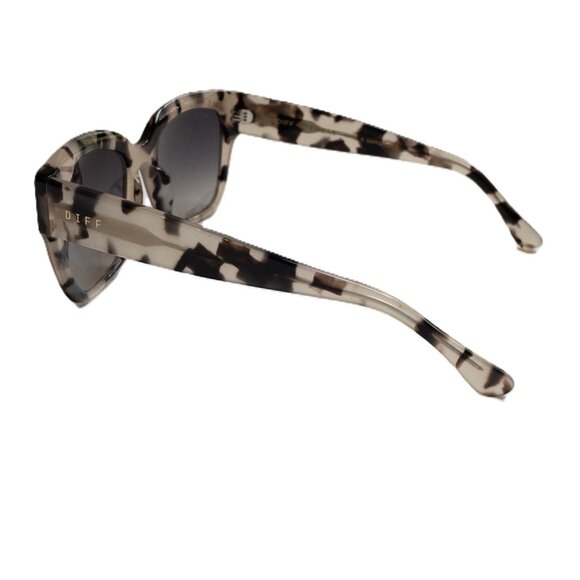 Diff Bella II Gradient Square Sunglasses Cream Tortoise Retro Oversized - Picture 4 of 13